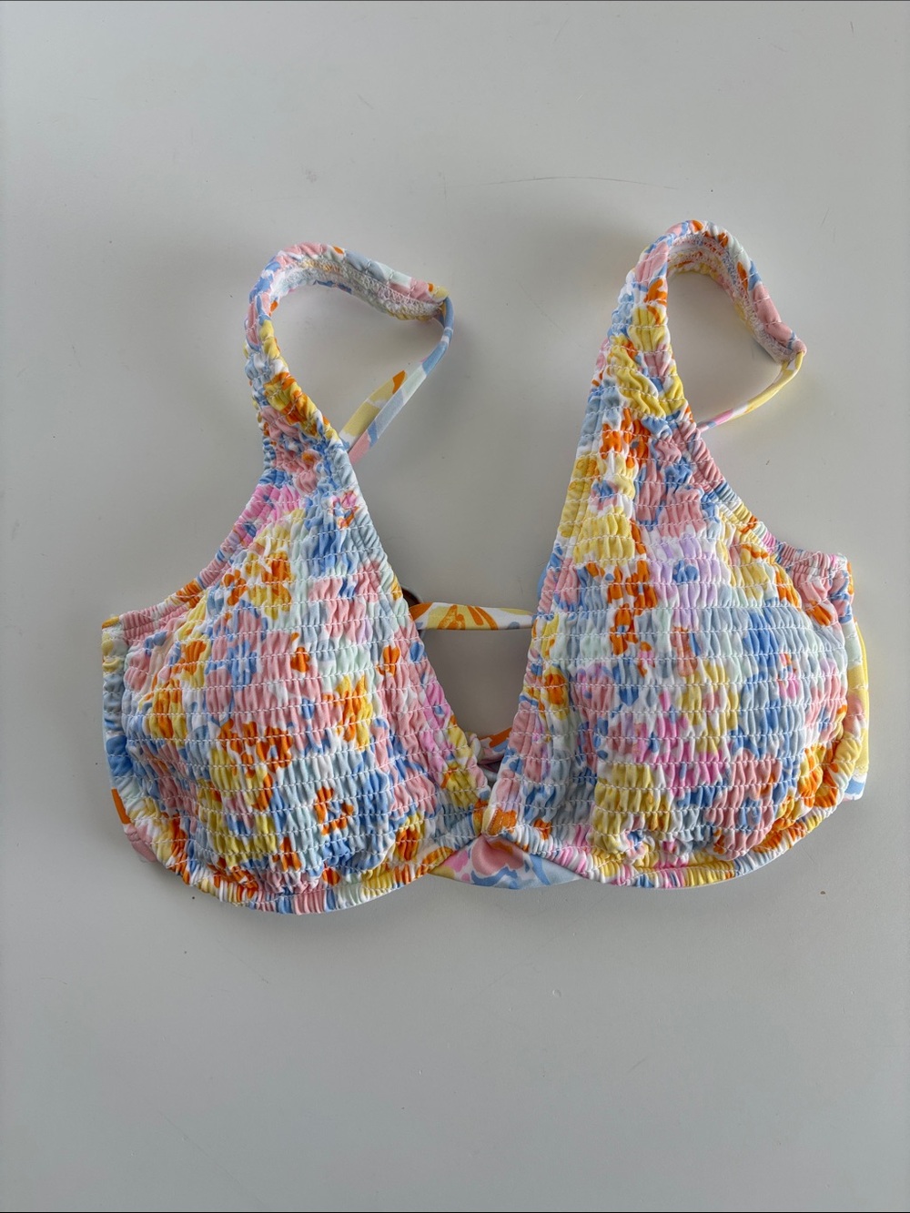🆕 WILD FABLE | Smocked Floral Print Underwire Bikini Top